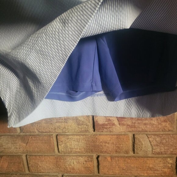 S.C. & CO. Ladies' Tummy Control Skort - White/Med Blue Stripe (blue shorts) -M - Picture 3 of 12